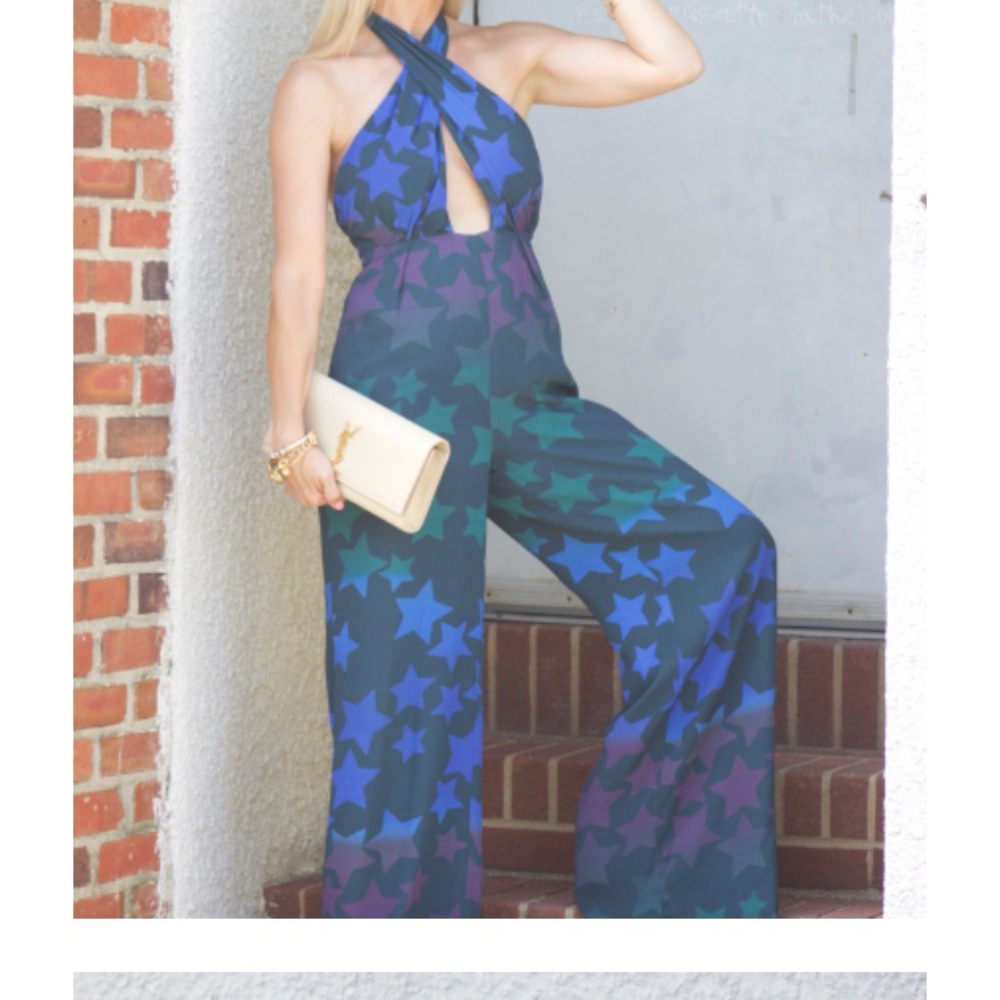 NWT Mara Hoffman Star Cross Navy Jumpsuit Sz 2